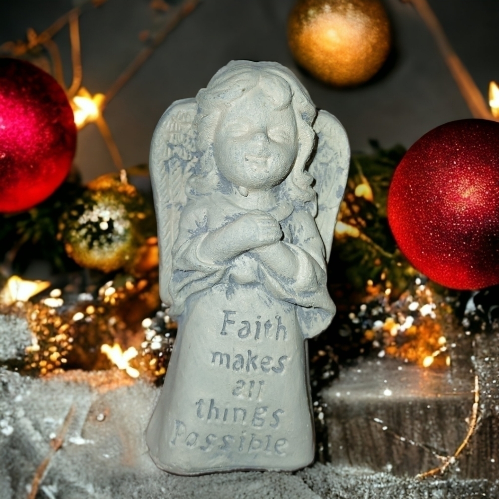 2 in Clay inspirational Angel Figurine NWOT